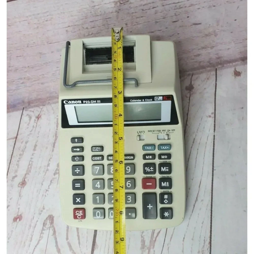 Canon P23-DH III Calendar & Clock 12 Digit 2 Color Calculator Printer